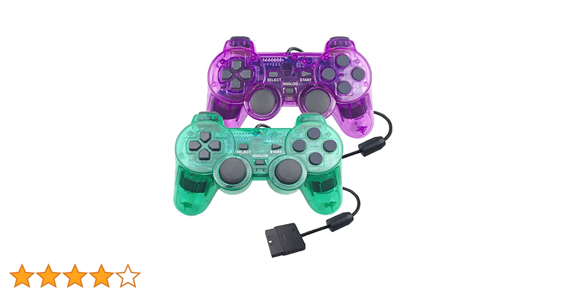 プレステ2のコントローラ Amazon | JINHOABF PS2有線コントローラー 2個パック ダブル